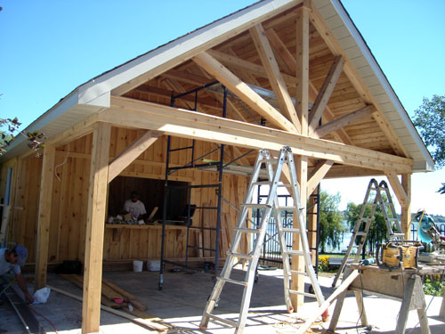 pool house construction