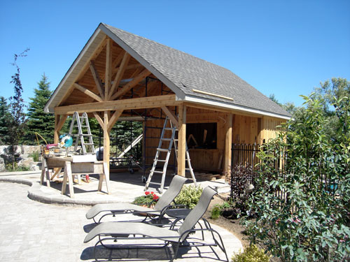 pool house construction